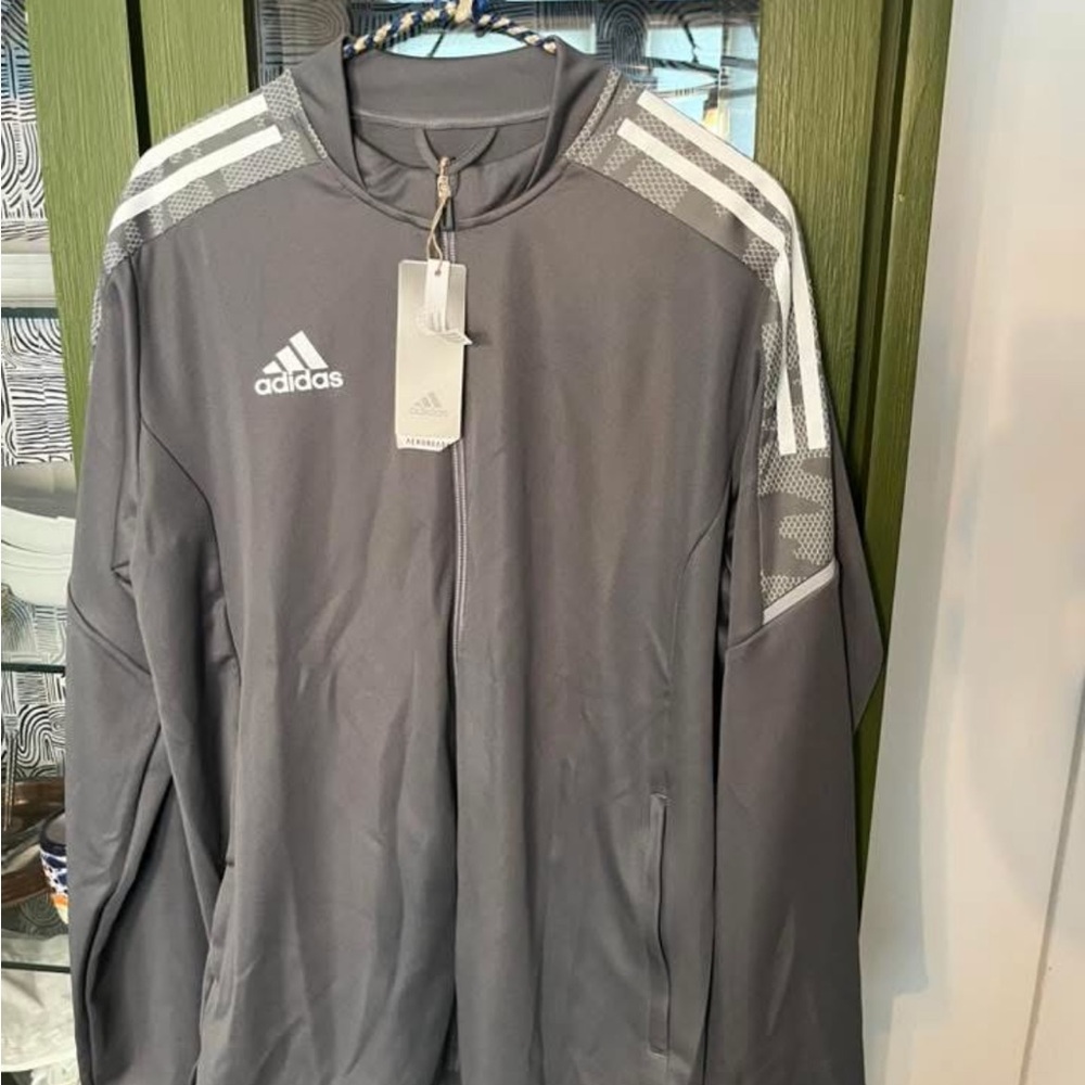 Adidas Men's Charcoal Windbreaker